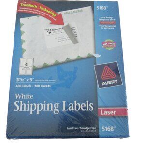 Avery Shipping Labels with TrueBlock Technology Laser 3 1/2‎ x 5 White 400/Box